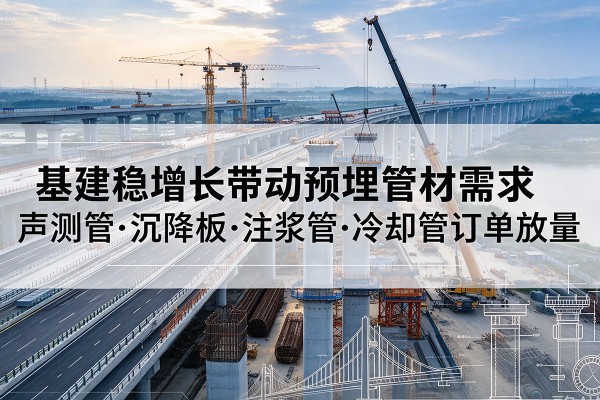 延平基建稳增长带动预埋监测管材需求，声测管、沉降板、注浆管订单持续放量